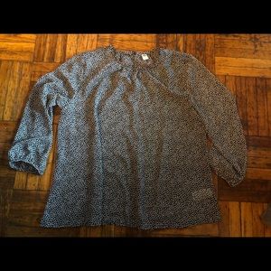 Old Navy- Semi Sheer Black and White Star Top - Large